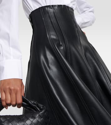 Jupe longue Grace en cuir synthétique | Norma Kamali
