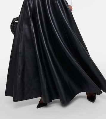 Jupe longue Grace en cuir synthétique | Norma Kamali