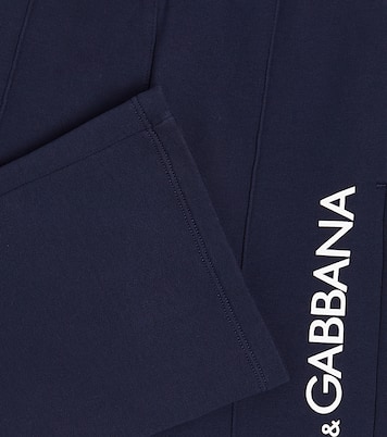 Pantalon de survêtement Rose en coton à logo | Dolce&Gabbana Kids