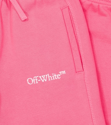 Logo cotton jersey sweatpants | Off-White Kids