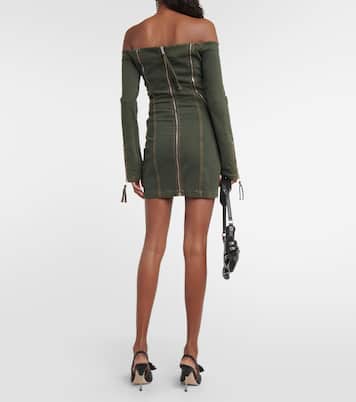 Miniabito di jeans con scollo bardot | Blumarine