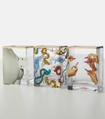 x Toiletpaper Snakes Small glass vase | Seletti