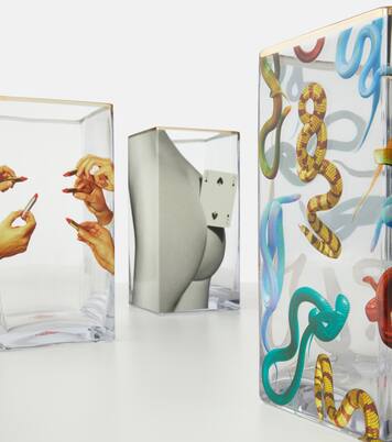 x Toiletpaper Snakes Small glass vase | Seletti