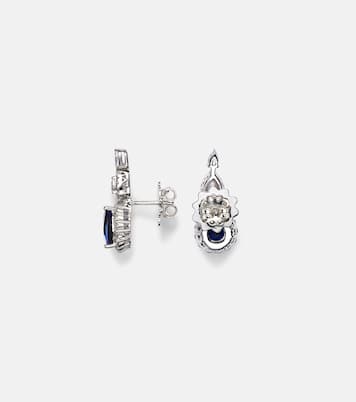 Orecchini Reign Supreme in oro bianco 18kt con diamanti e zaffiri | Yeprem