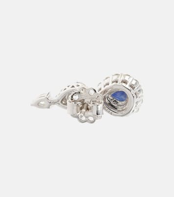 Orecchini Reign Supreme in oro bianco 18kt con diamanti e zaffiri | Yeprem