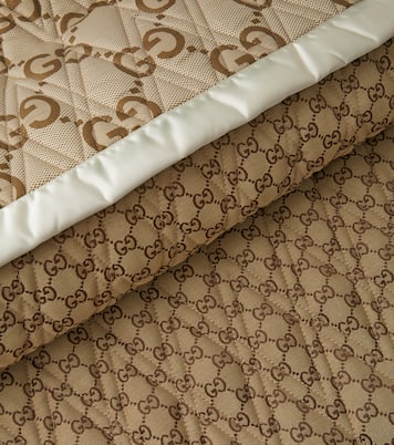 Manta acolchada de mezcla de algodón con GG  | Gucci