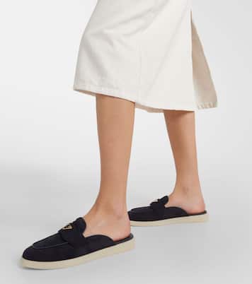 Slippers Saint Tropez en daim | Prada