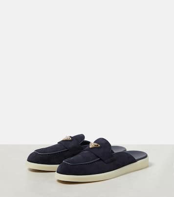 Slippers Saint Tropez en daim | Prada