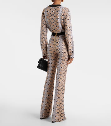 Snake-print flared pants | Balmain