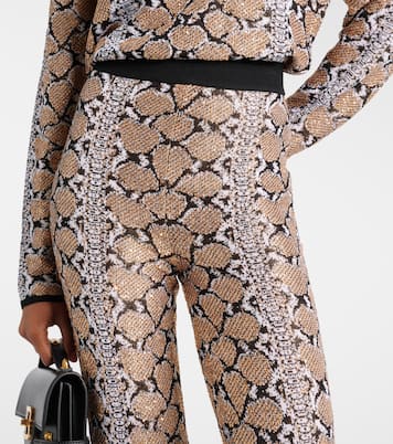 Snake-print flared pants | Balmain