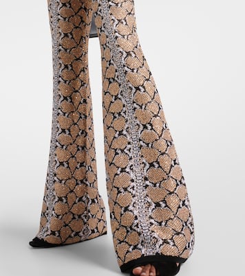 Snake-print flared pants | Balmain