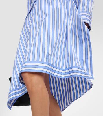 Gonna asimmetrica in cotone a righe | JW Anderson
