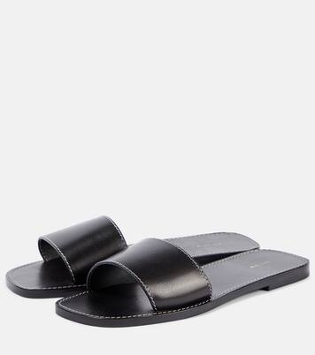 Link leather slides | The Row