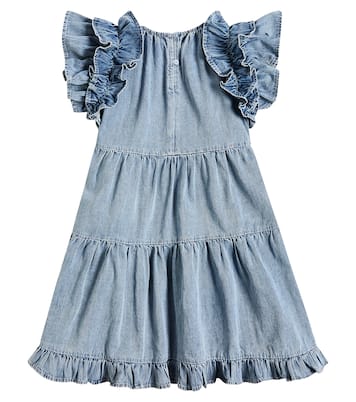 Ruffled cotton chambray dress | Petite Amalie  