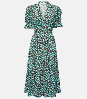 Bedrucktes Midikleid Erica aus Baumwolle | Diane von Furstenberg