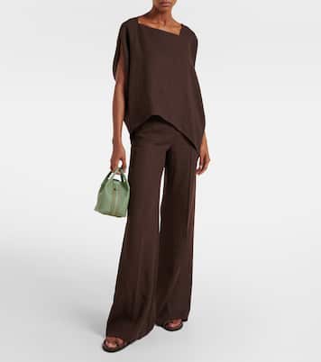 Pantaloni flared Emmit in lino | Loro Piana