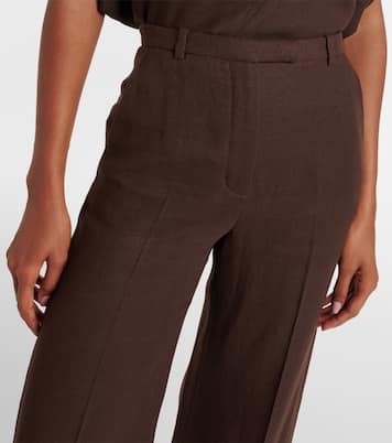 Pantaloni flared Emmit in lino | Loro Piana