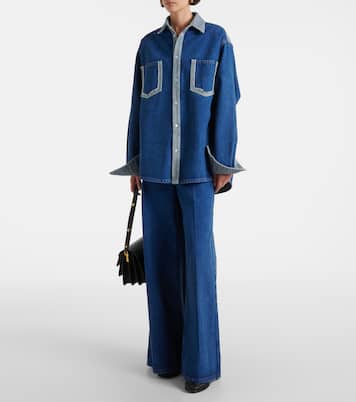 Jeans anchos con logo | Marni