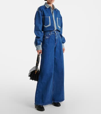 Jeans anchos con logo | Marni
