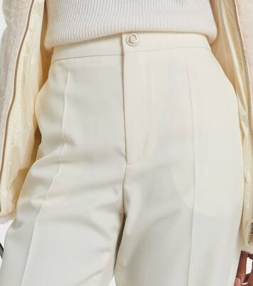 Pantaloni flared in gabardine a vita alta | Moncler