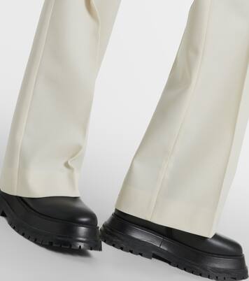 Pantaloni flared in gabardine a vita alta | Moncler