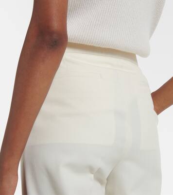Pantaloni flared in gabardine a vita alta | Moncler