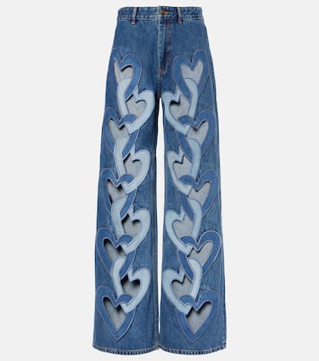 Jeans a gamba larga e vita alta con cut-out | Area