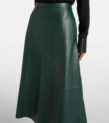 Leather midi skirt | Vince