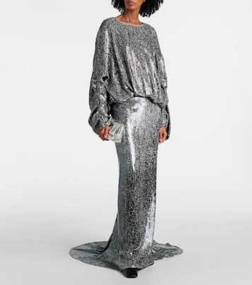 Gonna lunga con paillettes | Dries Van Noten