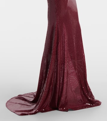 Abito lungo con corsetto e paillettes | Alex Perry