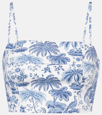 Top cropped Federico in cotone con stampa | Staud