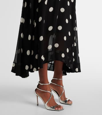 Abito lungo Crush Tie Neck Billow a pois | Zimmermann