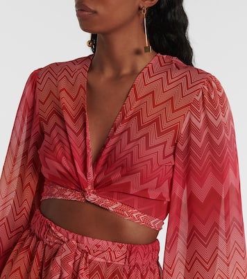Zig Zag silk wrap top | Missoni