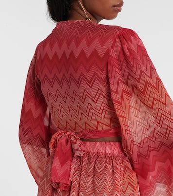 Zig Zag silk wrap top | Missoni
