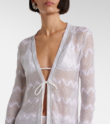 Cárdigan de lamé en zigzag | Missoni