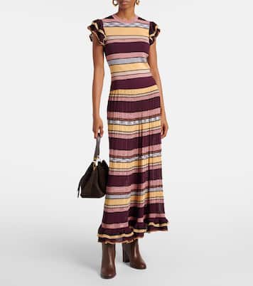 Top Cecile a righe con volant | Ulla Johnson