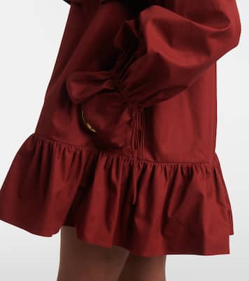 Abito corto in twill di cotone | Saint Laurent