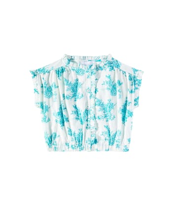 Top Anais in cotone con stampa toile de jouy  | C'era Una Volta