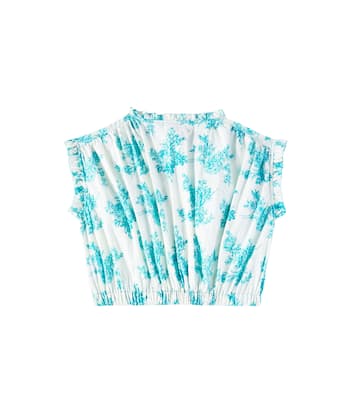 Top Anais in cotone con stampa toile de jouy  | C'era Una Volta