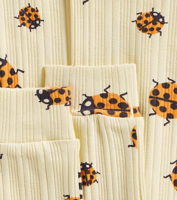 Ladybugs printed cotton-blend jersey leggings | Mini Rodini
