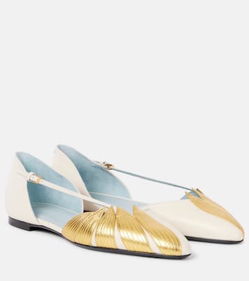 Foliefoliage leather ballet flats | Valentino Garavani