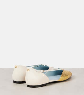 Foliefoliage leather ballet flats | Valentino Garavani