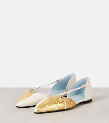 Foliefoliage leather ballet flats | Valentino Garavani