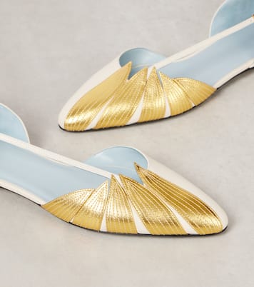 Foliefoliage leather ballet flats | Valentino Garavani