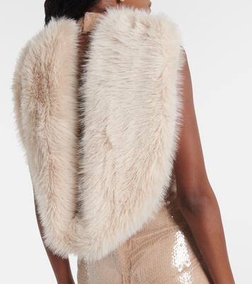 Minikleid mit Faux Fur | David Koma