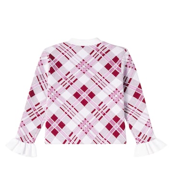 Ruffled checked cardigan | Self-Portrait Kids