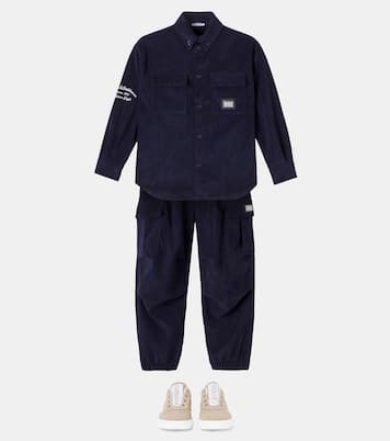 Veste en velours côtelé à logo | Dolce&Gabbana Kids