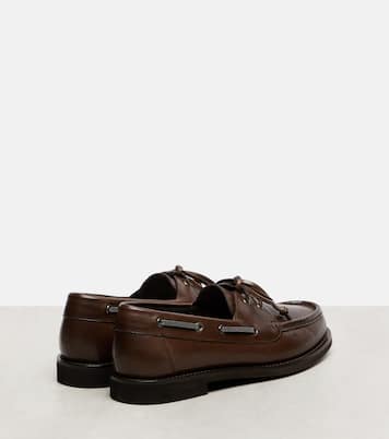 Chaussures bateau Monili en cuir | Brunello Cucinelli