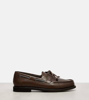 Chaussures bateau Monili en cuir | Brunello Cucinelli
