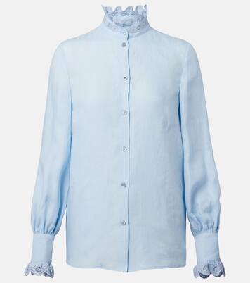 Broderie anglaise linen shirt | Valentino
